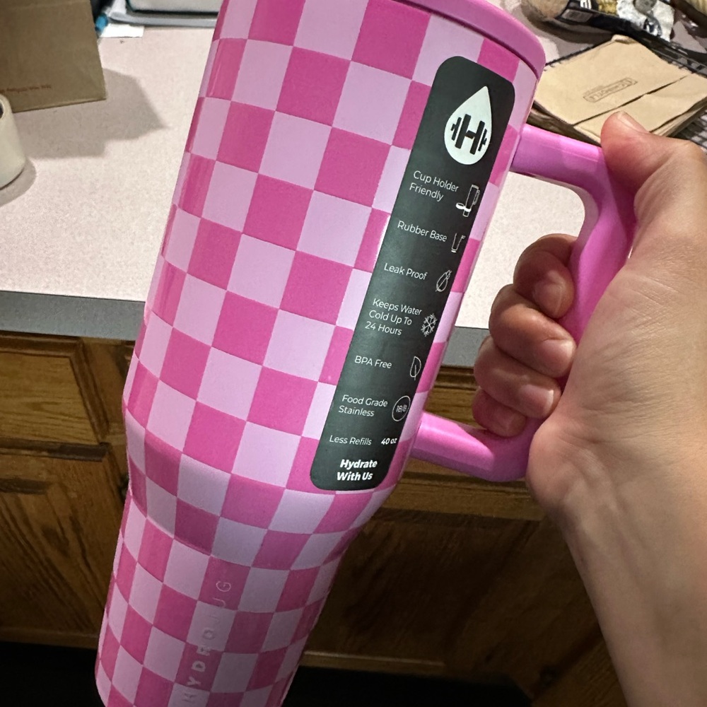 Pink Checkered Hydrojug